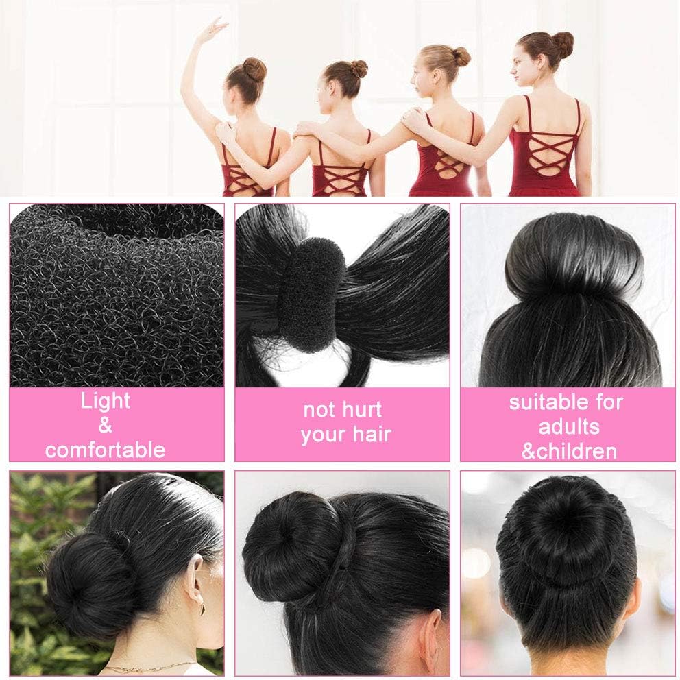 Chignons magiques : accessoires de coiffure pour femmes et danseuses avec 10 PCS de donut et 20 épingles – Image 6