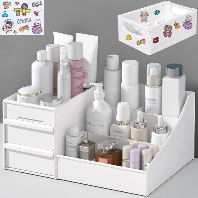 Organisateur de maquillage multifonctionnel : le rangement idéal pour votre salle de bain