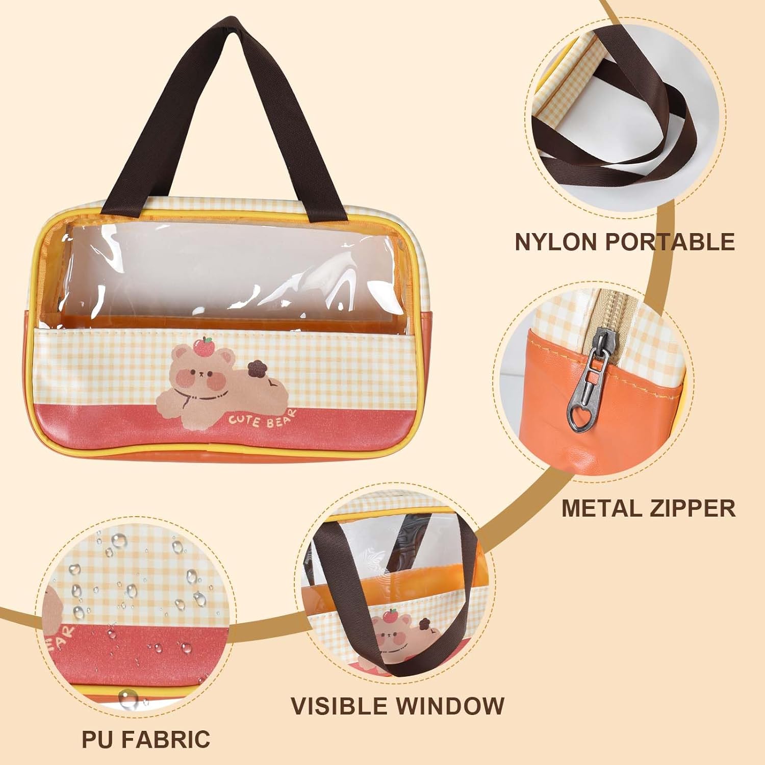 Trousse de toilette transparente imperméable pour voyage : l'accessoire idéal pour séparer vos essentiels secs et humides avec style – Image 3