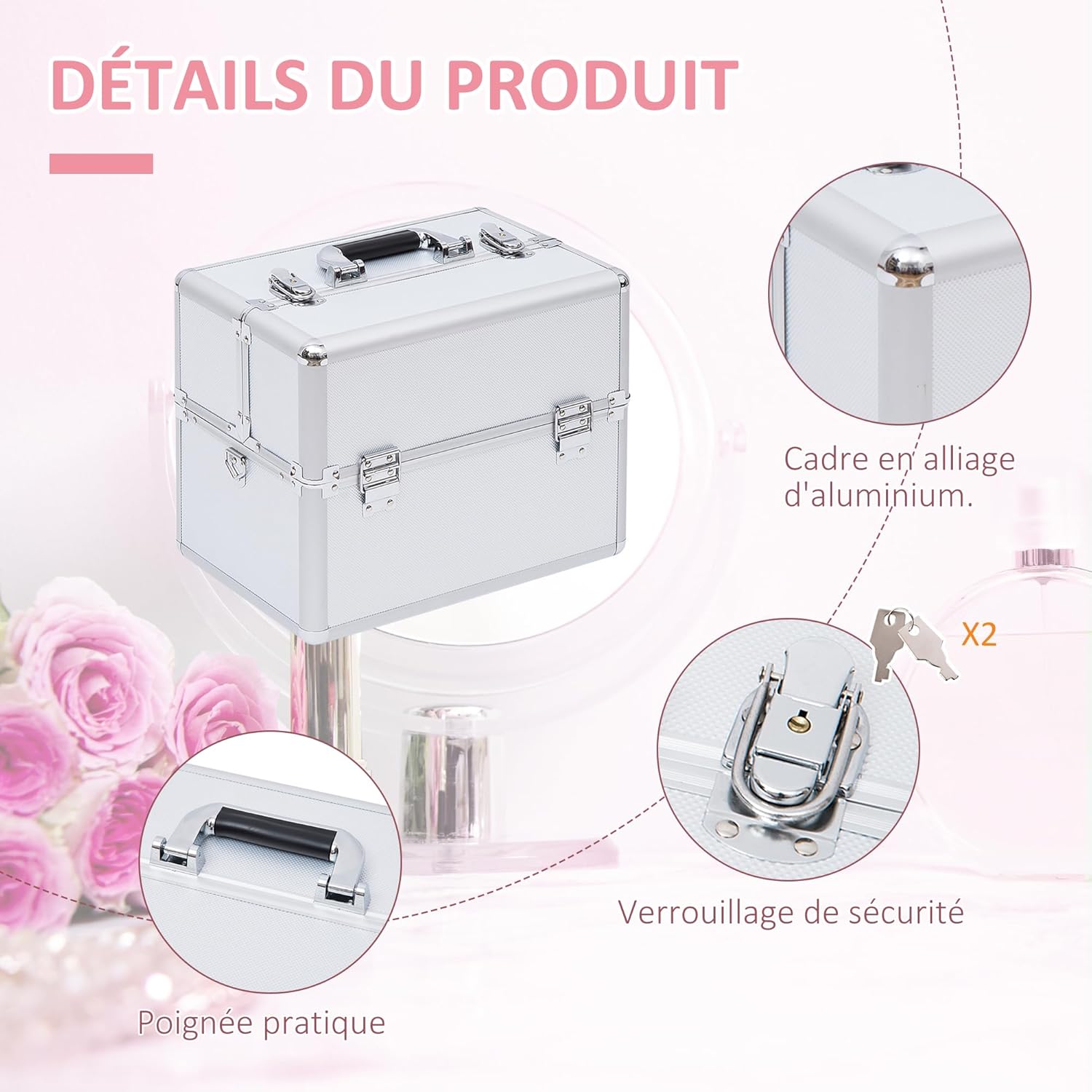 Valise de maquillage professionnelle : la mallette idéale pour les beautystas en quête d'élégance et d'organisation – Image 4