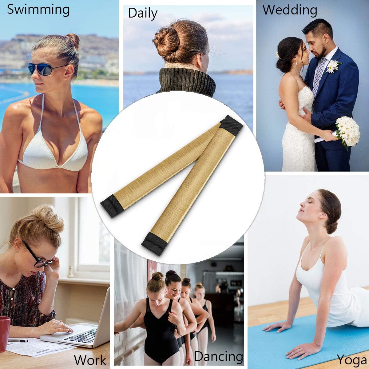 Chignon magique : set de 8 accessoires pour chignon élégant pour filles et femmes Créez des coiffures sophistiquées avec notre kit French twist bun maker en 4 couleurs – Image 6