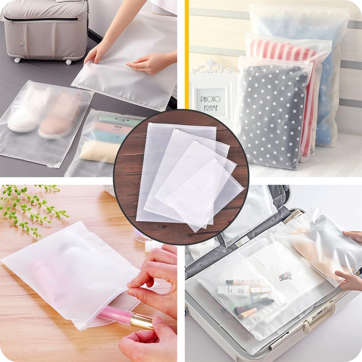 30 pièces pochette voyage : sachets plastiques zip étanches pour un rangement optimal de vos vêtements et accessoires – Image 6