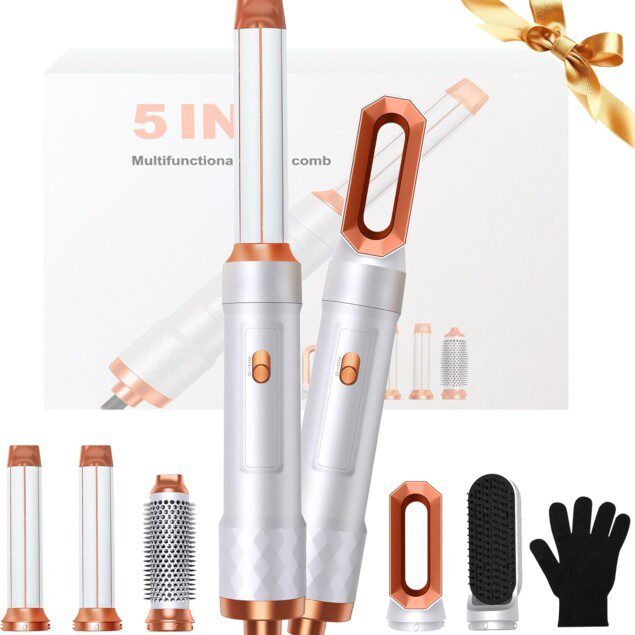 Airbrush 5 en 1 : l’outil incontournable pour coiffer, lisser et boucler vos cheveux avec facilité