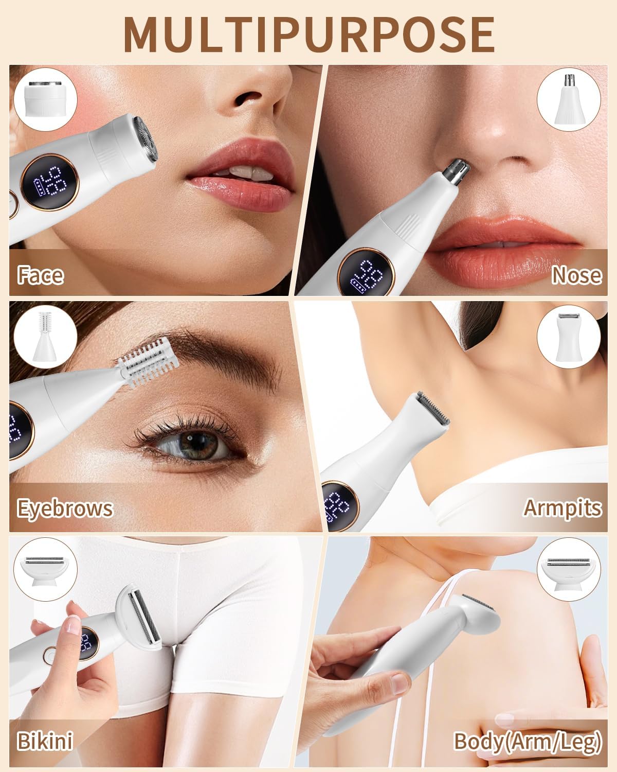 Rasoir électrique femme 5 en 1 : la tondeuse idéale pour un soin intime complet – Image 7