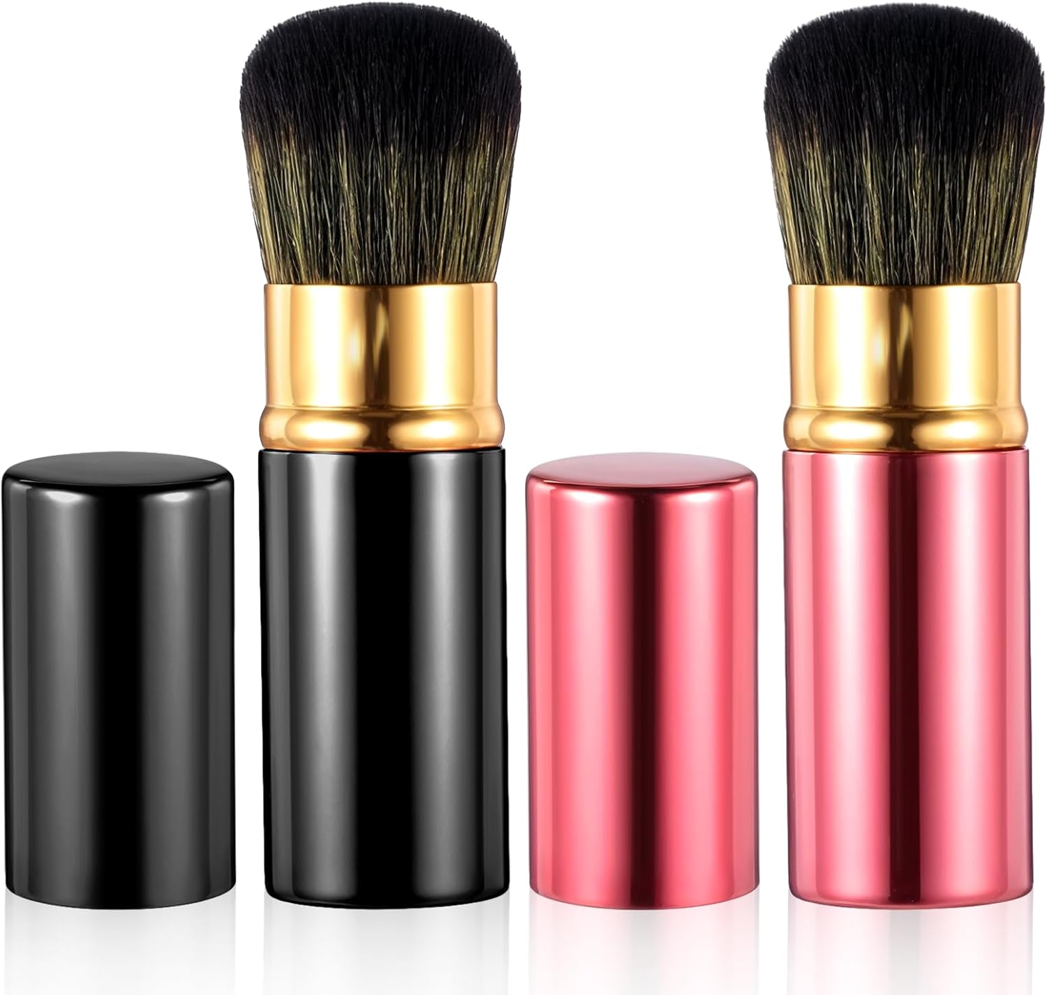 Pinceaux de maquillage rétractables : le lot de 2 pour un teint parfait en voyage