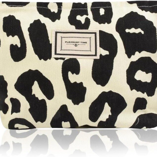 Trousse de maquillage pour femme : le compagnon idéal pour vos voyages avec une grande capacité et un élégant motif léopard