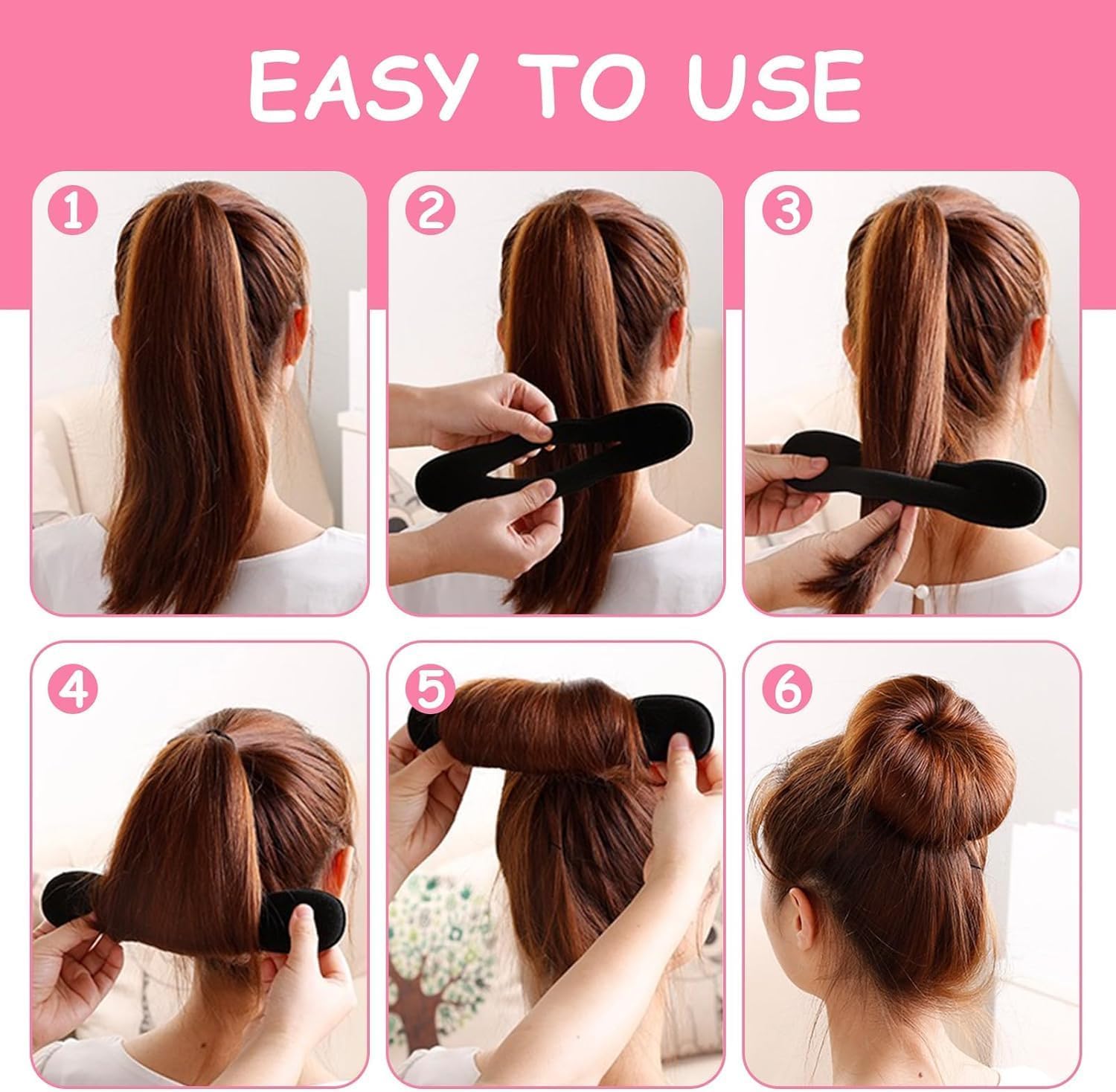 Chignons magiques : ensemble de 4 accessoires pour coiffure élégante et facile pour tous les types de cheveux – Image 3