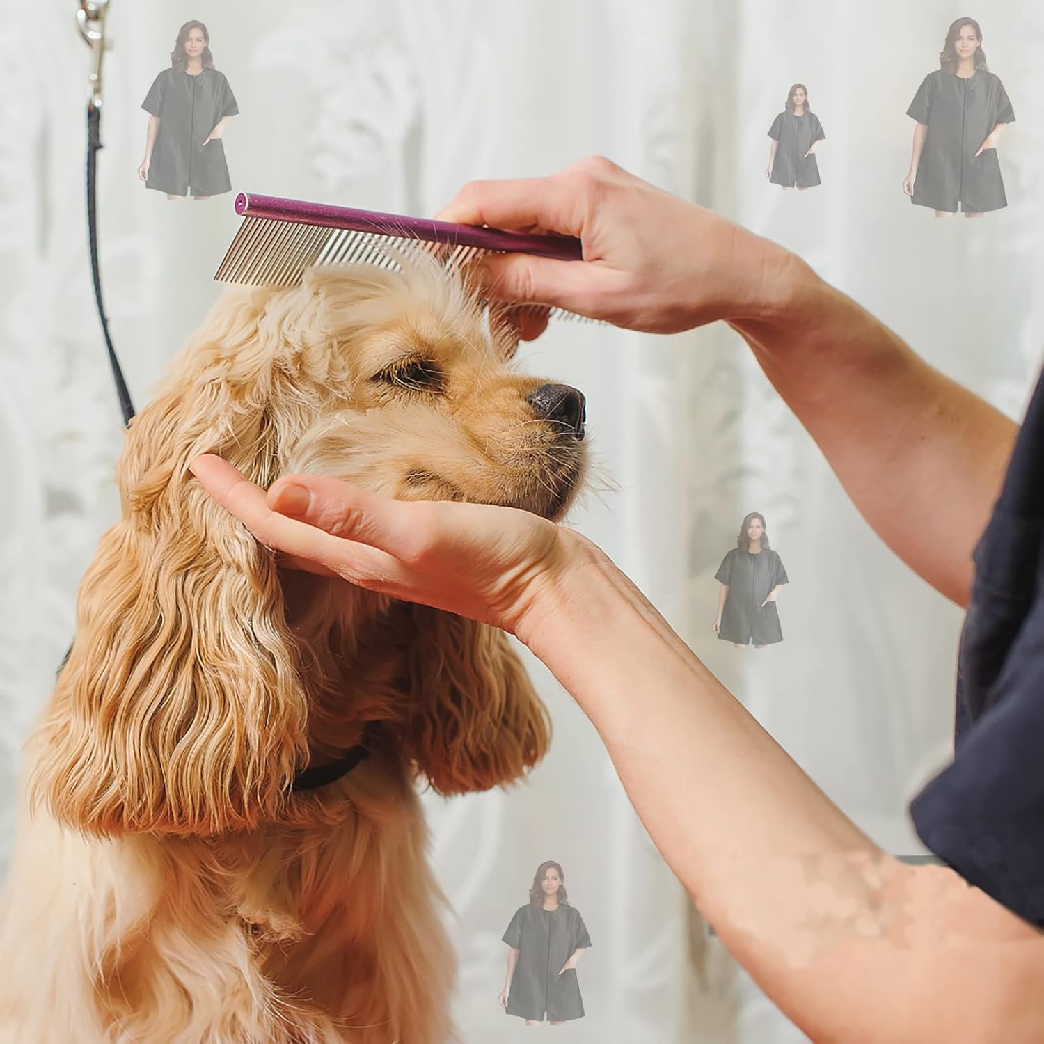 Blouse toilettage canin imperméable : l'accessoire essentiel pour un toilettage professionnel réussi – Image 6