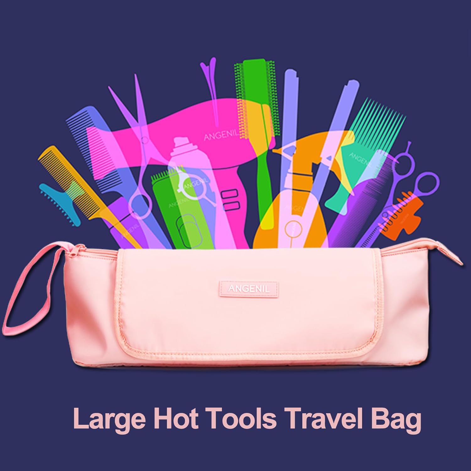 Sac de voyage 2 en 1 résistant à la chaleur : pour les passionnés de coiffure, un rangement sécurisé et élégant pour vos appareils et accessoires – Image 2