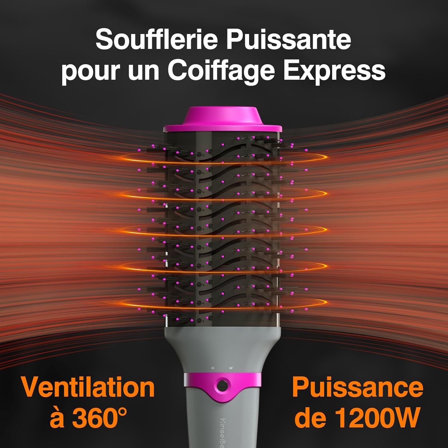 Brosse soufflante 4 en 1 pour un brushing rapide et lisse à domicile Découvrez la puissance de 1200W pour un coiffage salon sans effort – Image 6