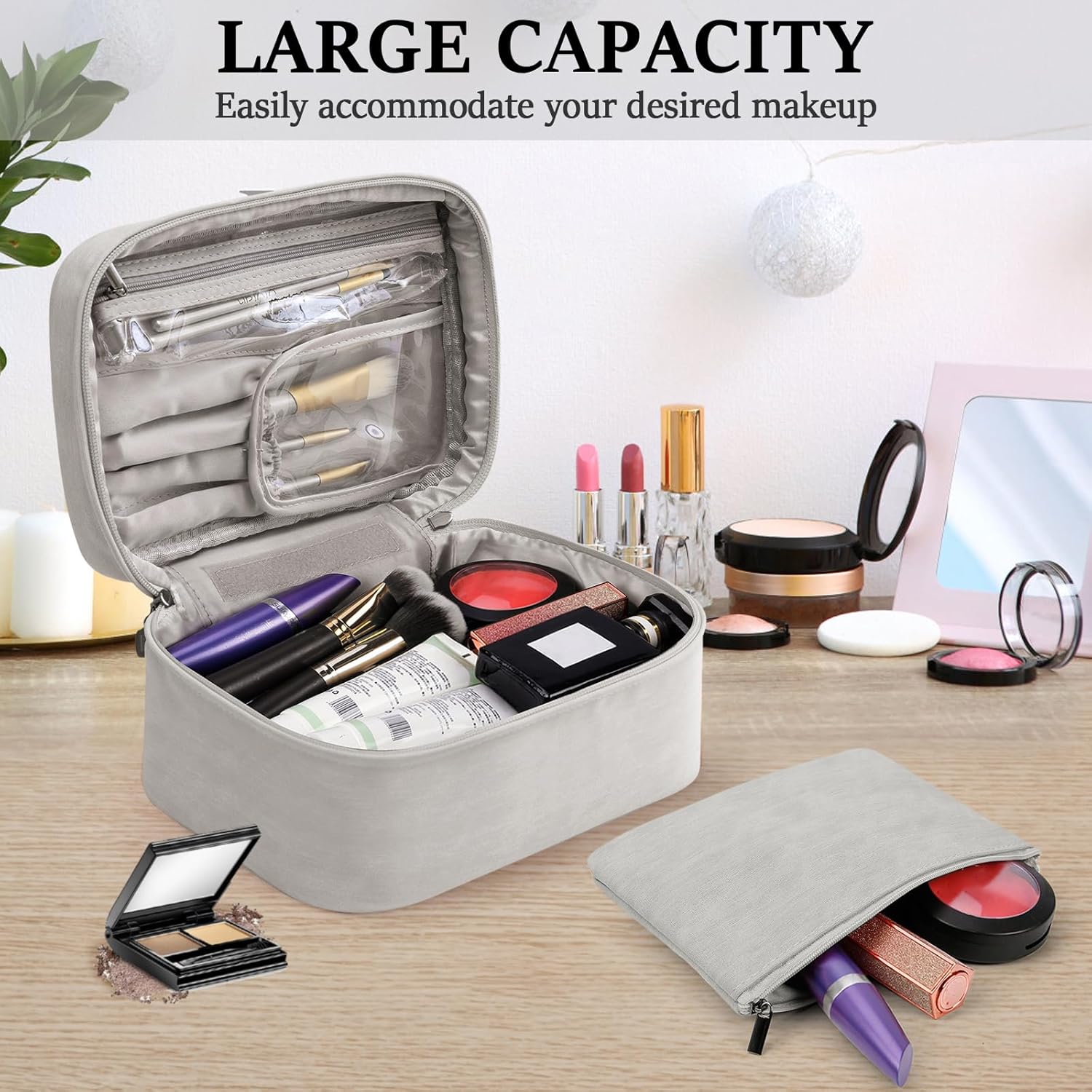 Trousse de toilette femme : élégance et grande capacité pour un voyage organisé – Image 2
