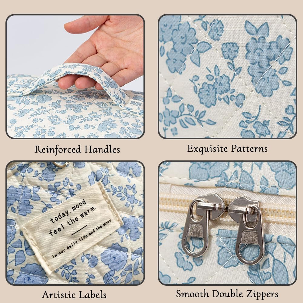 Trousse de Toilette Fleurie : Élégance et Grande Capacité – Image 4