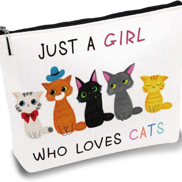 Trousse de maquillage toile chat : l'accessoire essentiel pour les amoureuses des félins en voyage