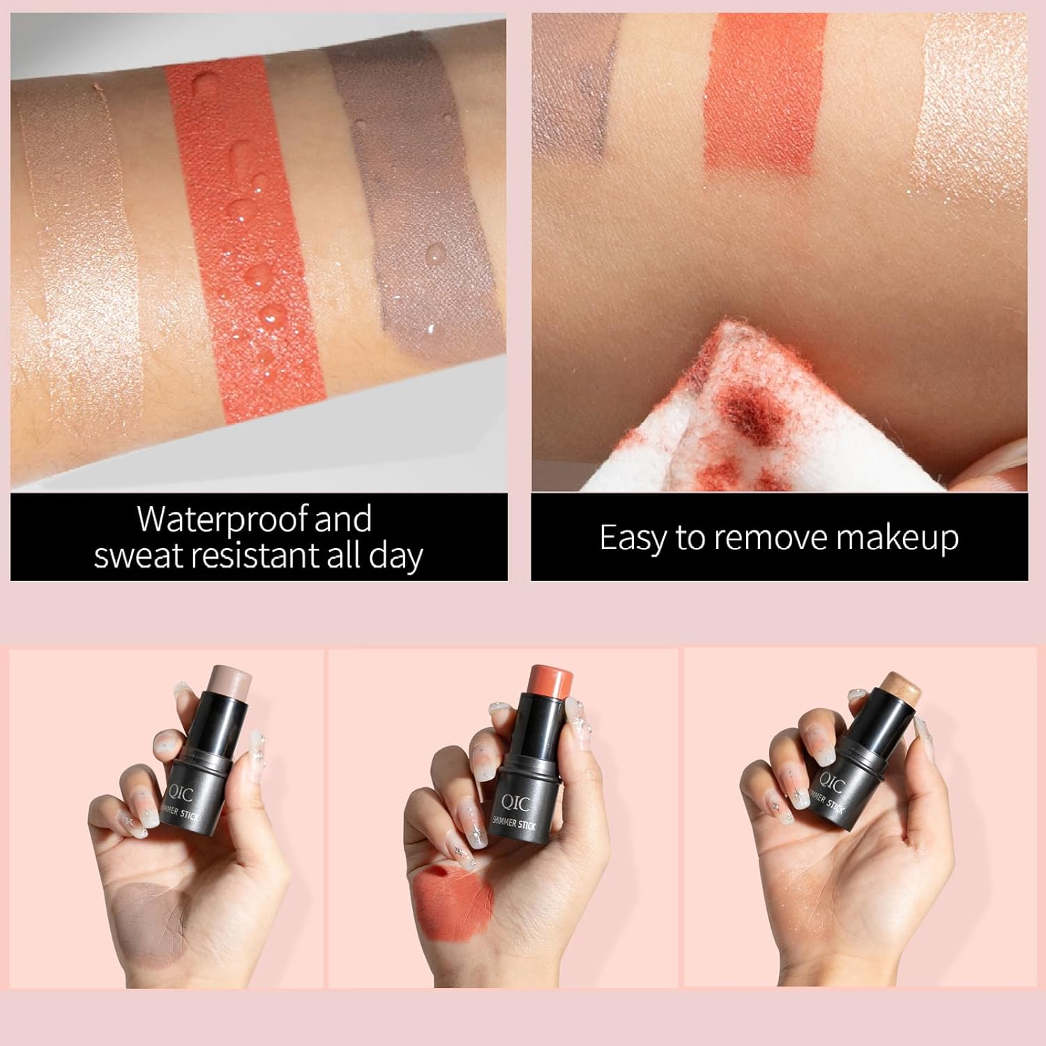 Kit de maquillage en bâton : 3 pièces pour sculpter facilement les joues avec bronzage, contour et blush – Image 6