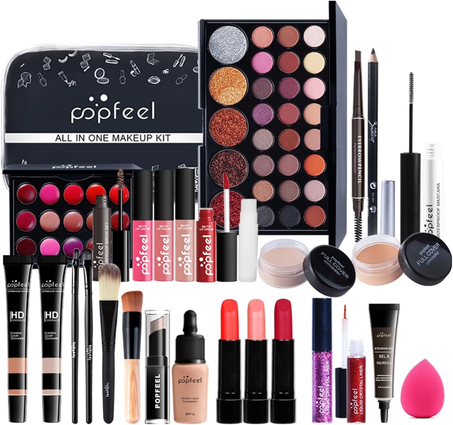 Kit de Maquillage Fantaisie 28 Pcs Pour Un Look Éblouissant