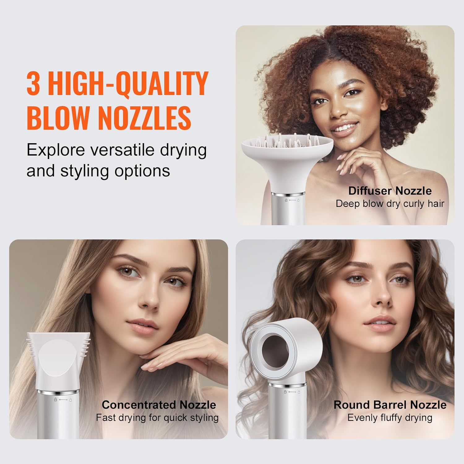 Brosse Sèche-Cheveux 7 en 1 : Coiffage Professionnel – Image 3