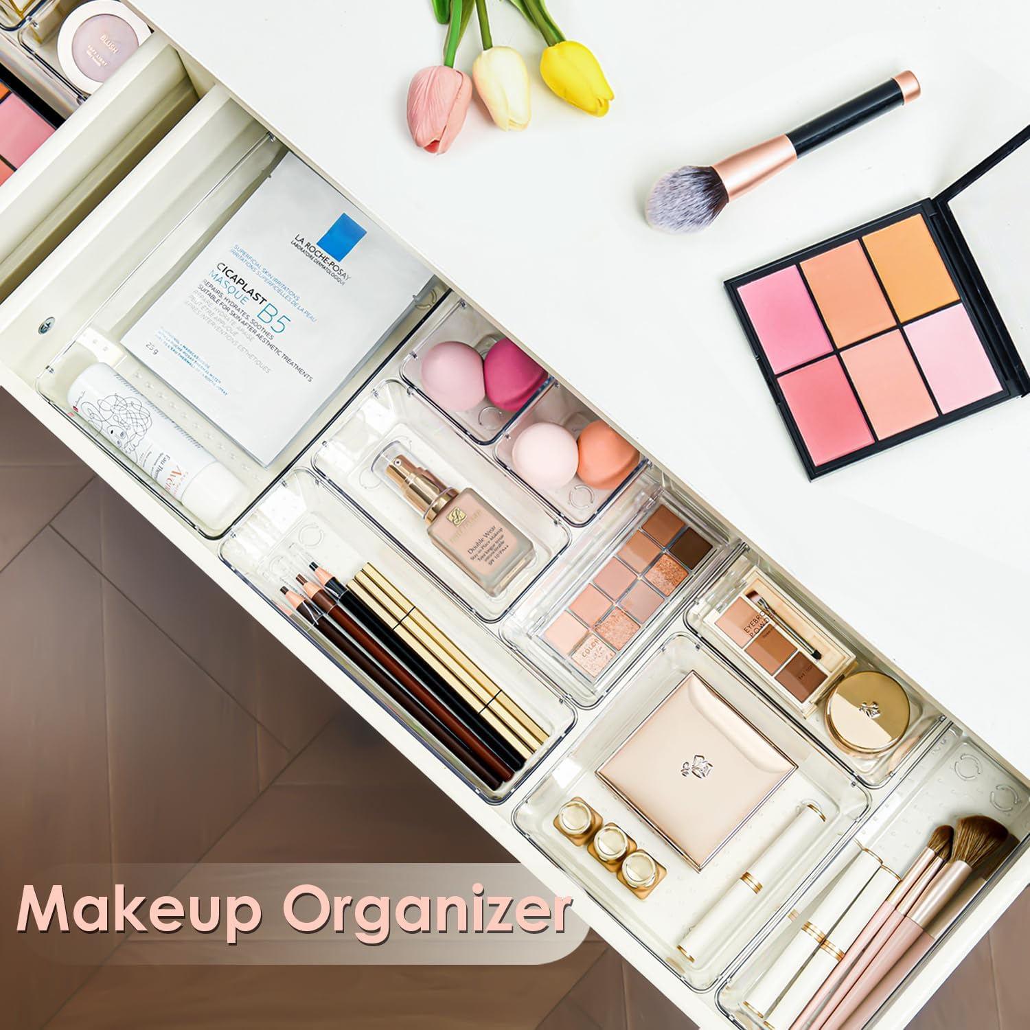 Organisateurs de tiroirs transparents : un rangement élégant pour maquillage, papeterie et bijoux – Image 7