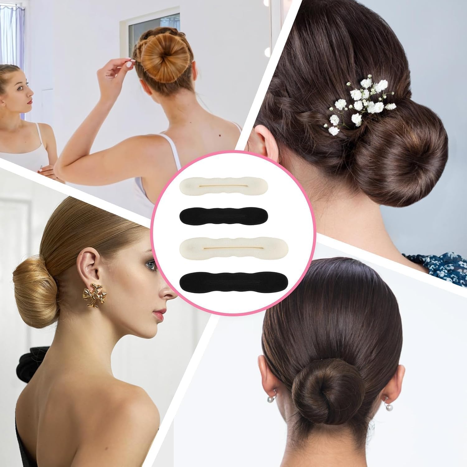 Chignons magiques : ensemble de 4 accessoires pour coiffure élégante et facile pour tous les types de cheveux – Image 6