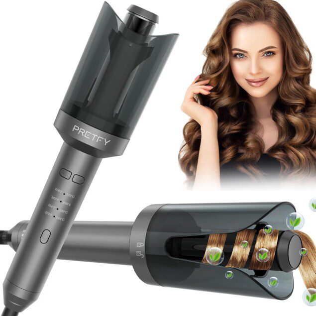 Boucleur automatique : l'outil idéal pour des boucles parfaites et durables   Pour les femmes en quête de volume et de style, avec 4 températures réglables et un câble rotatif anti-emmêlement