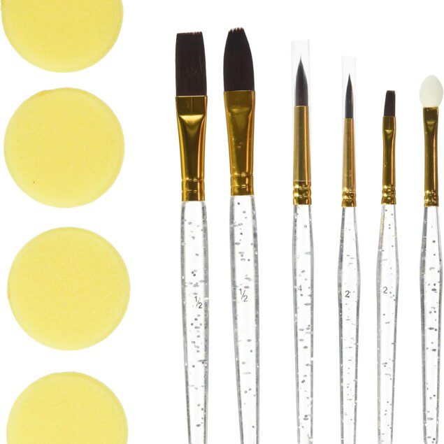 Trousse de maquillage pour enfant : 5 pinceaux souples et 4 éponges pour un grimage artistique facile et amusant