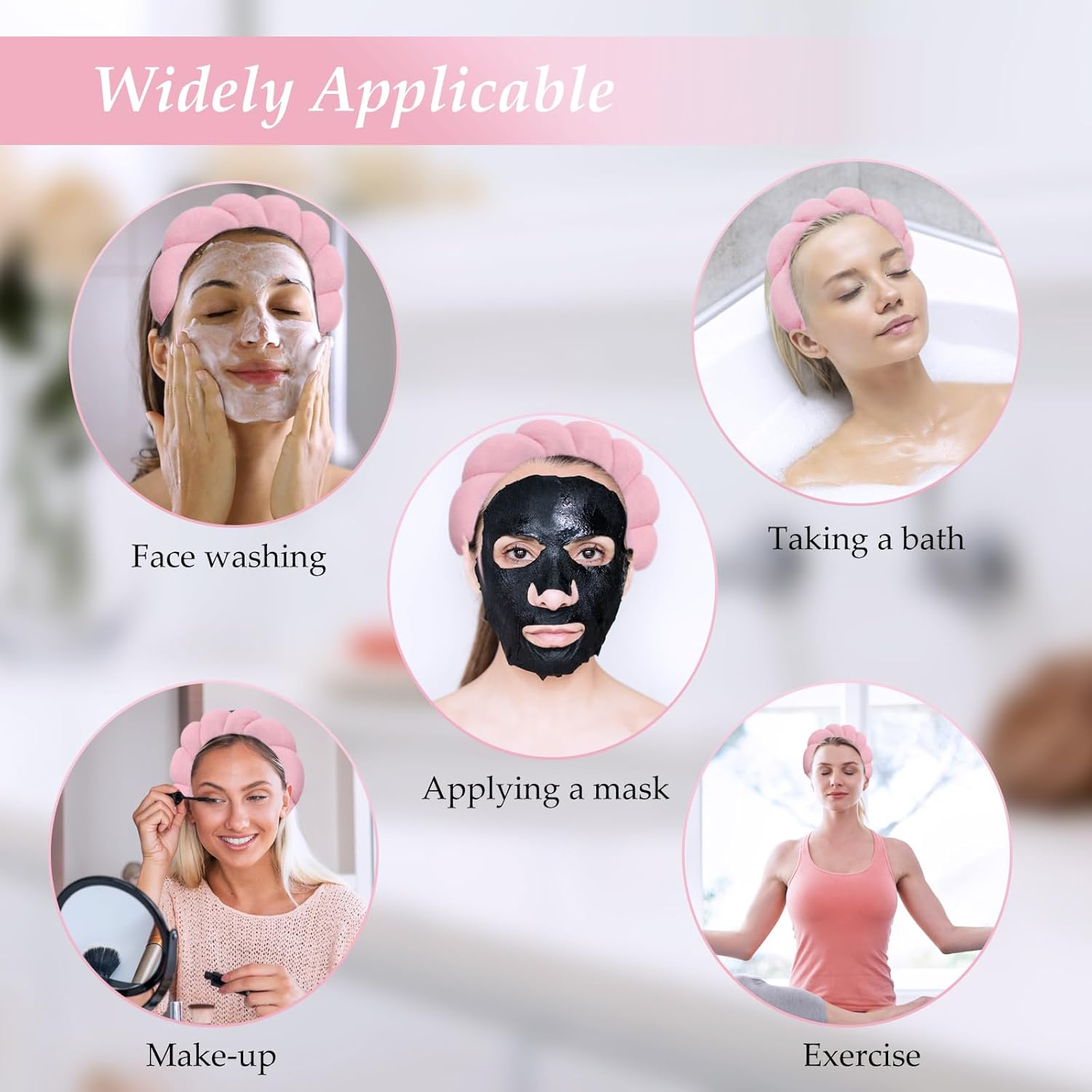 Set de bandeau et bracelet de lavage du visage : confort et élégance pour les femmes qui prennent soin de leur peau – Image 5