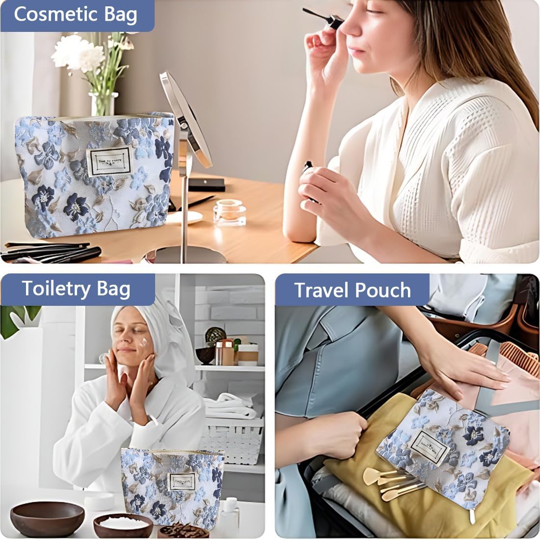 Trousse de toilette en toile pour femme : l'organisateur de voyage élégant et pratique – Image 5