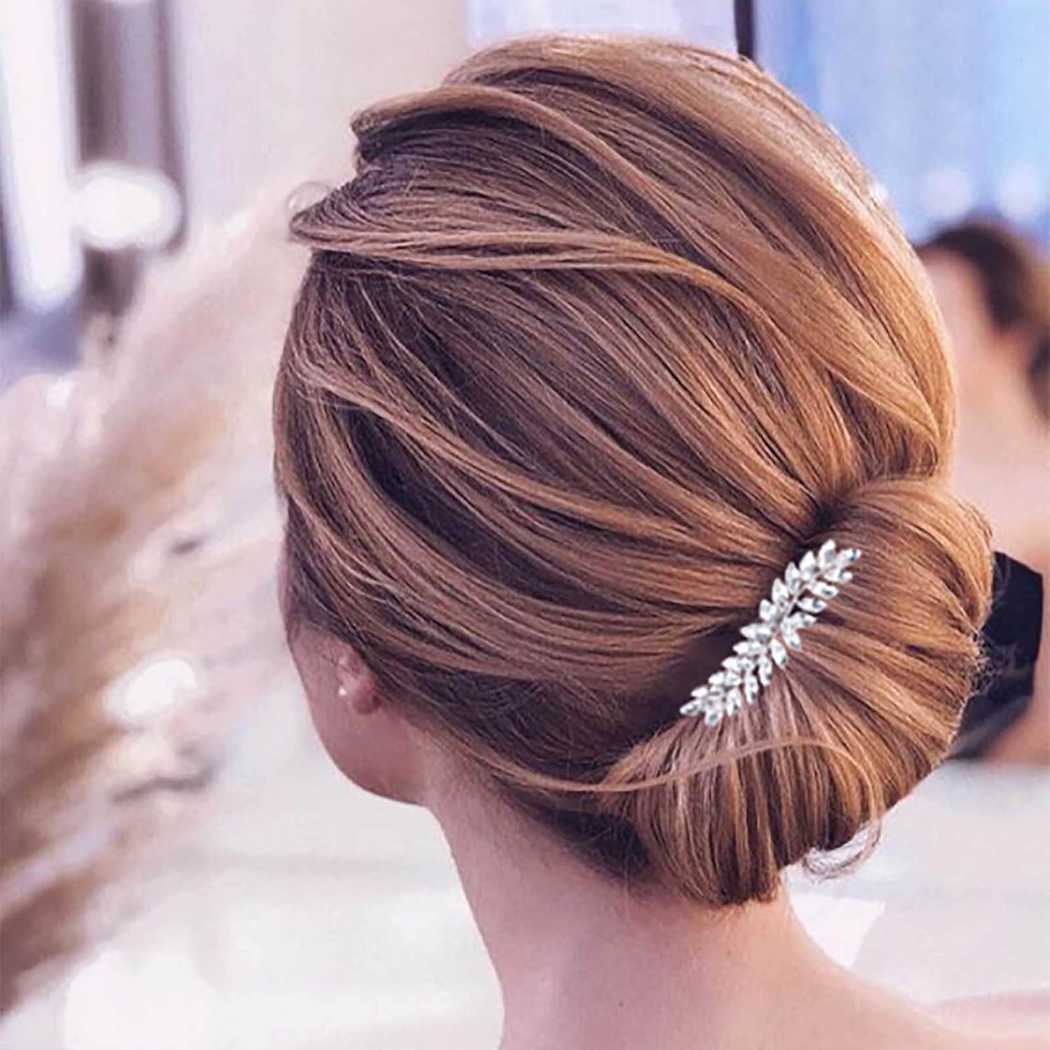Barrette en strass argent : l'accessoire coiffure décoratif pour sublimer votre look vintage – Image 6