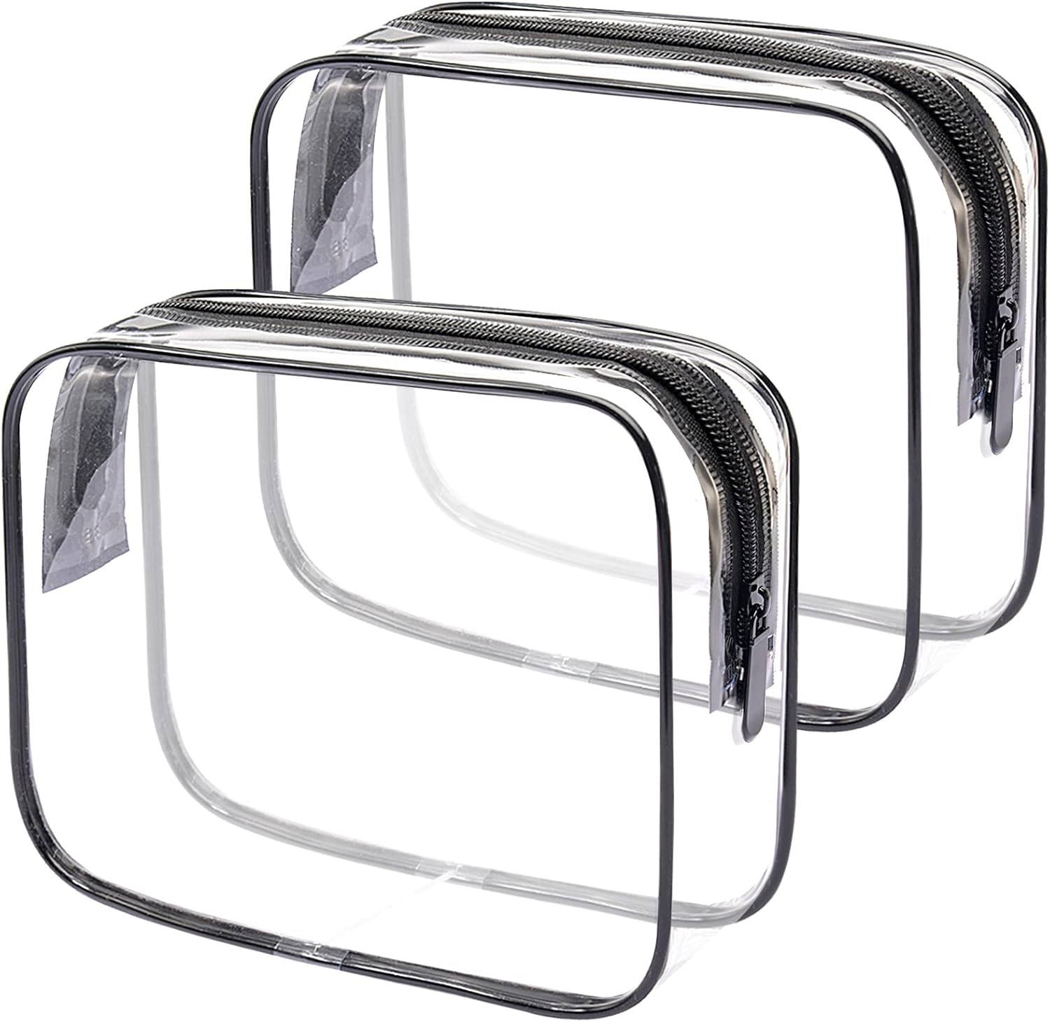 Trousse de toilette transparente : le lot de 2 parfait pour les voyageurs   Conformes aux normes TSA, idéales pour un passage rapide à l'aéroport