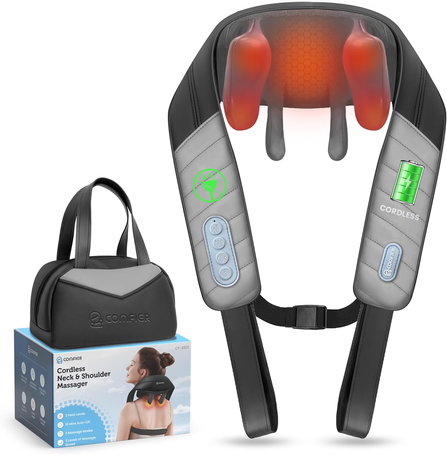 Massager 4D pour le cou et les épaules : soulagement de la douleur avec chaleur, idéal pour les parents en quête de détente