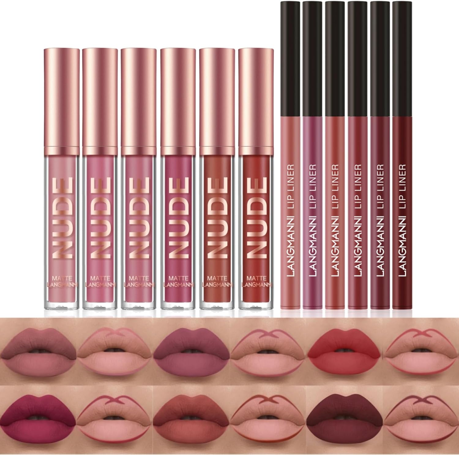 Rouges à lèvres mats veloutés : ensemble de maquillage 12 pièces pour sublimer votre sourire et garantir une tenue longue durée