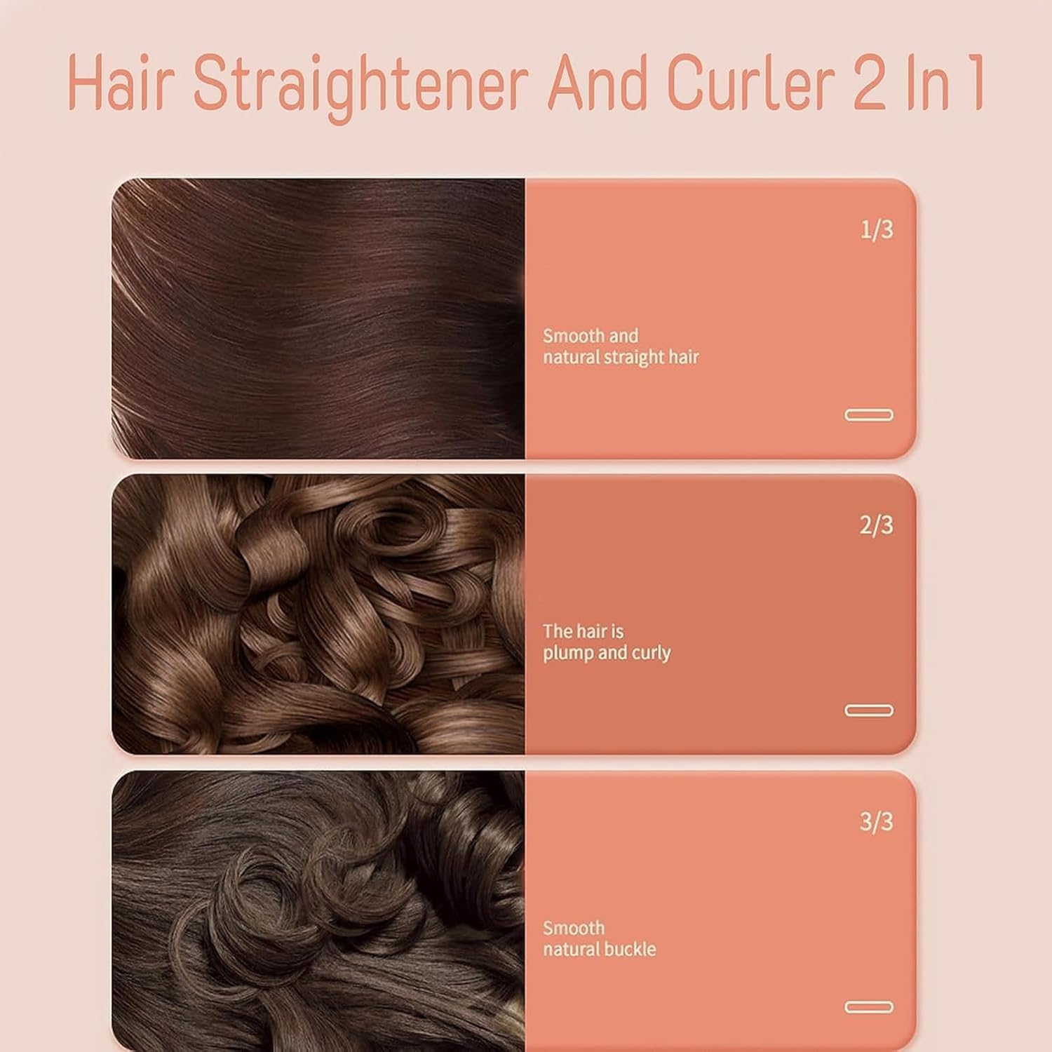 Mini fer à friser à double usage : l'outil parfait pour les cheveux courts et tous types de cheveux Découvrez notre baguette à friser de voyage portable en couleur rose, idéale pour créer de petites boucles élégantes à tout moment – Image 2
