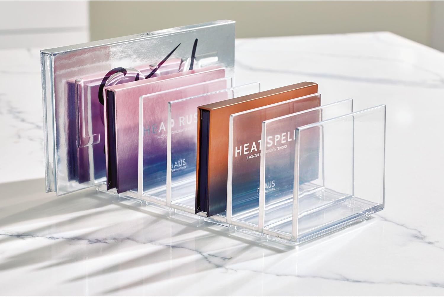 Organisateur de maquillage transparent : boîte de rangement avec 7 compartiments pour passionnées de beauté – Image 2