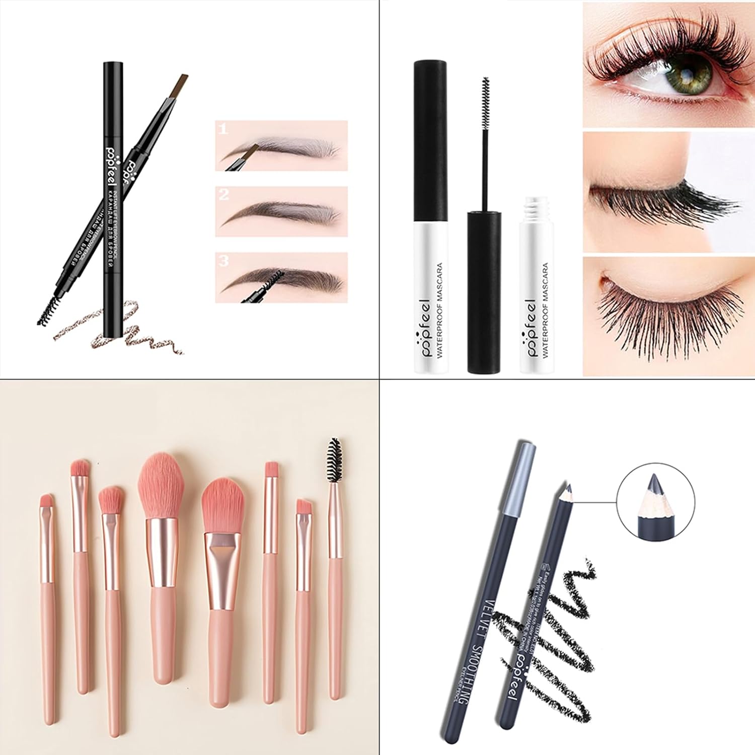 Kit de maquillage pour yeux : l'ensemble complet pour sublimer votre regard avec une palette de fards à paupières et des accessoires essentiels – Image 4