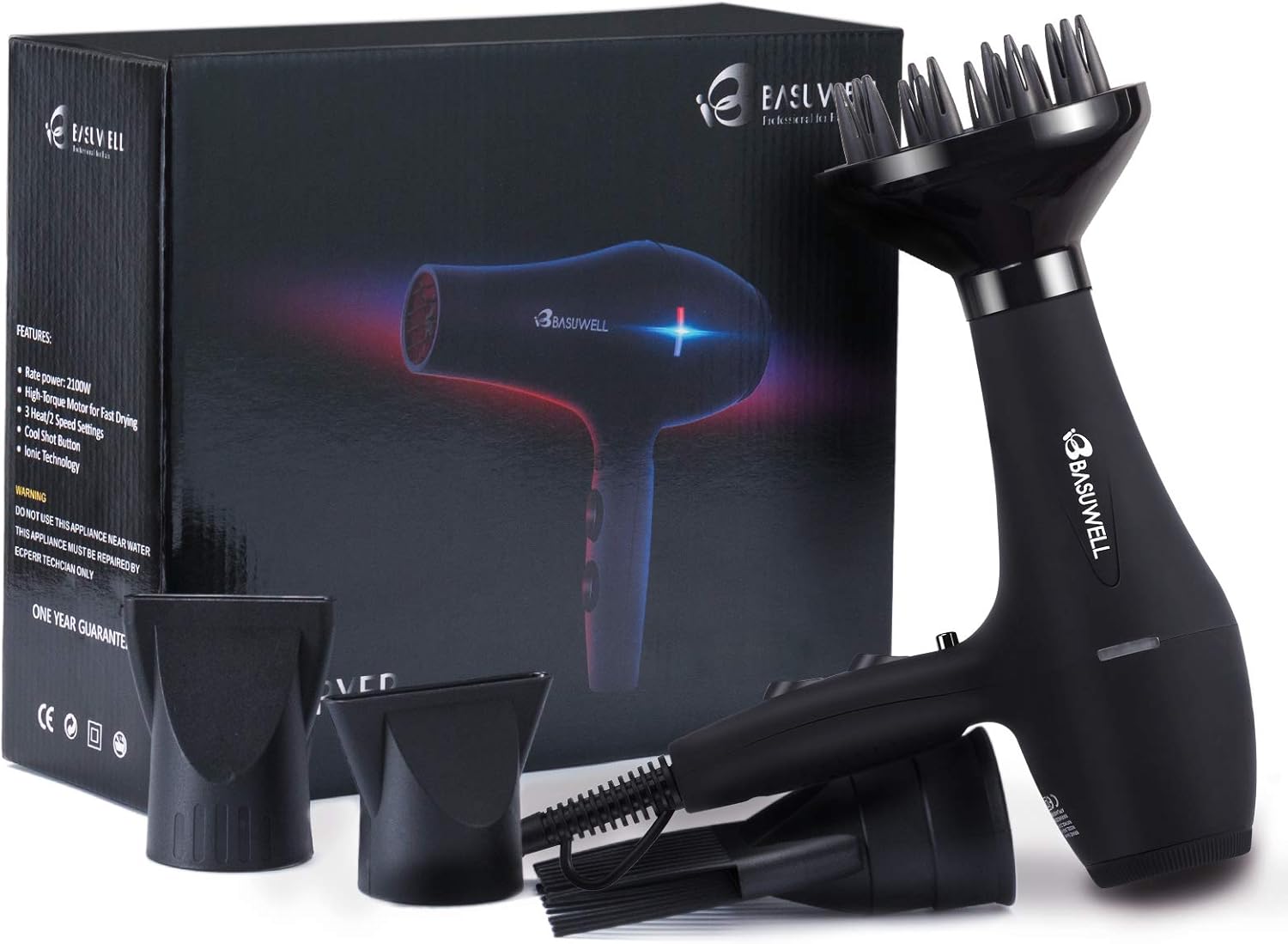 Sèche-cheveux professionnel 2100W : l'allié idéal pour les coiffeurs exigeants Offrez à vos clients un brushing impeccable grâce à ce sèche-cheveux puissant avec diffuseur et accessoires pratiques. – Image 7