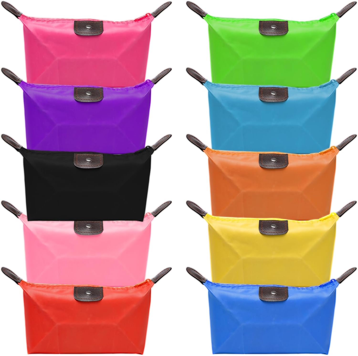 10 pièces de trousse de maquillage multicolore : l'accessoire indispensable pour les femmes en voyage