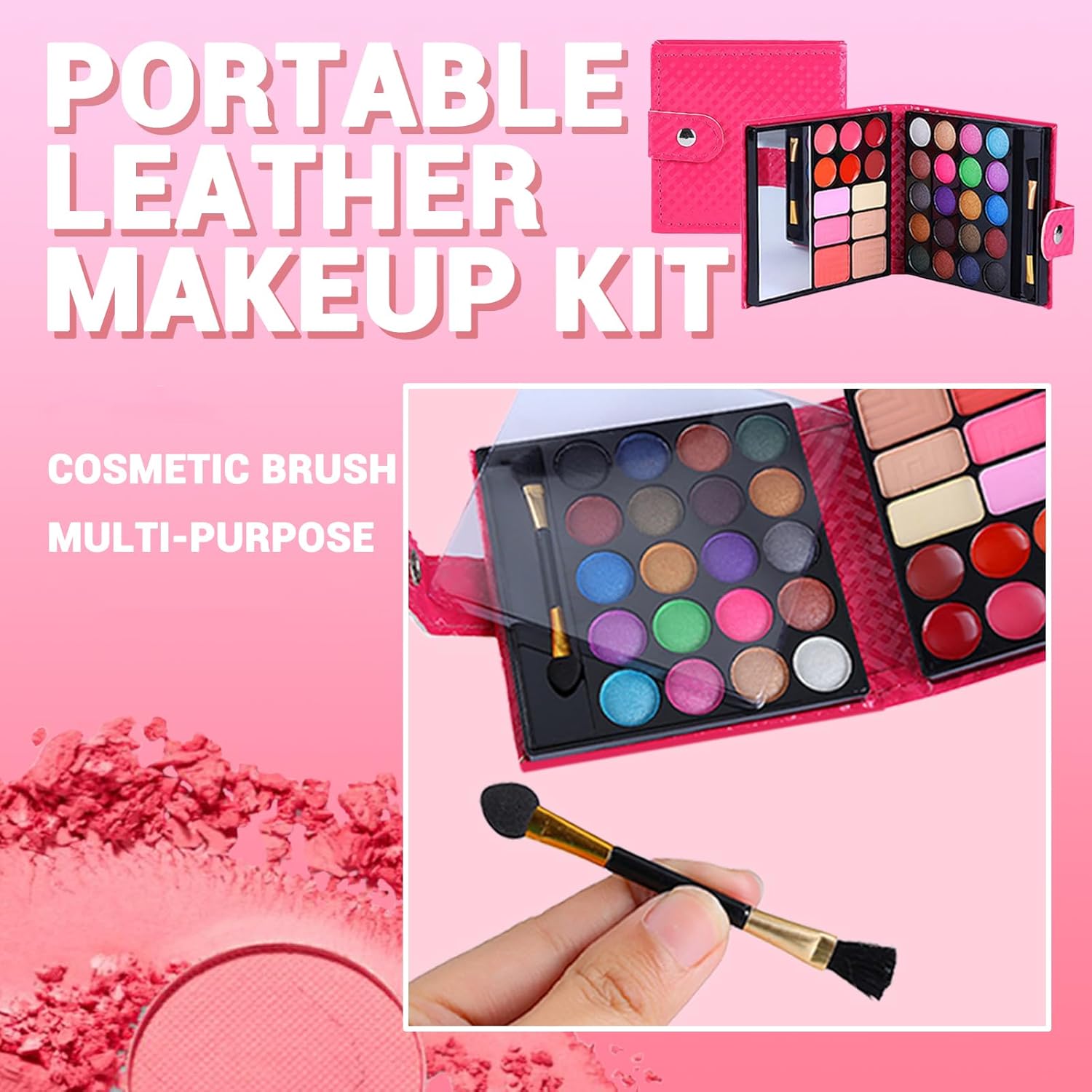 Palette fard à paupière pour femme : sublimez votre regard avec 32 couleurs éclatantes et un kit complet de maquillage – Image 7