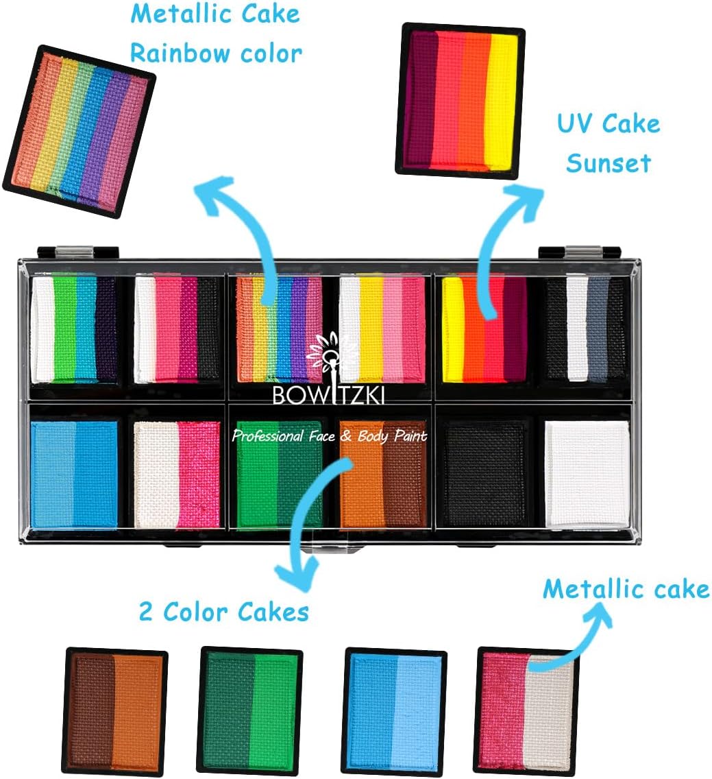 Kit de peinture faciale professionnelle pour enfants et adultes : créez des œuvres d'art colorées en toute sécurité – Image 5