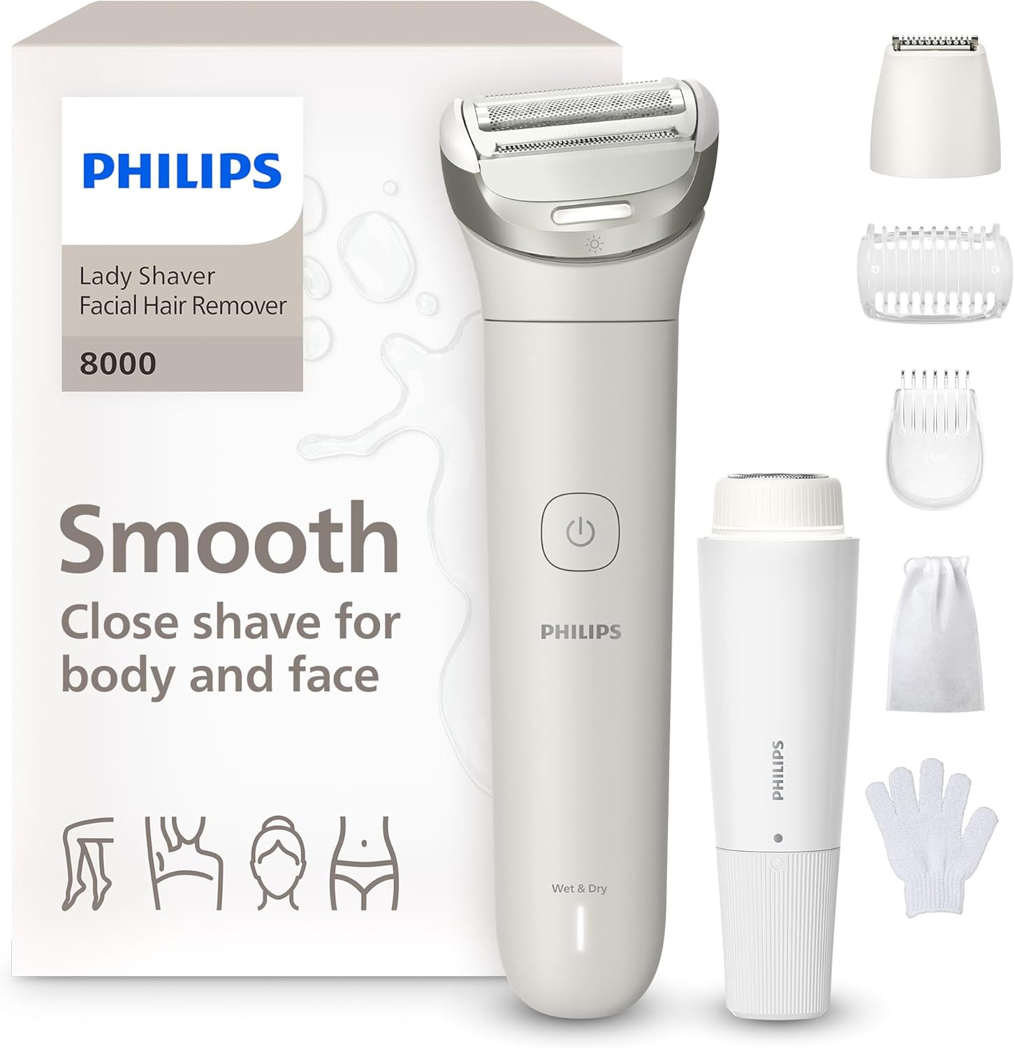 Philips Lady Shaver 8000 - Épilation douce pour femmes