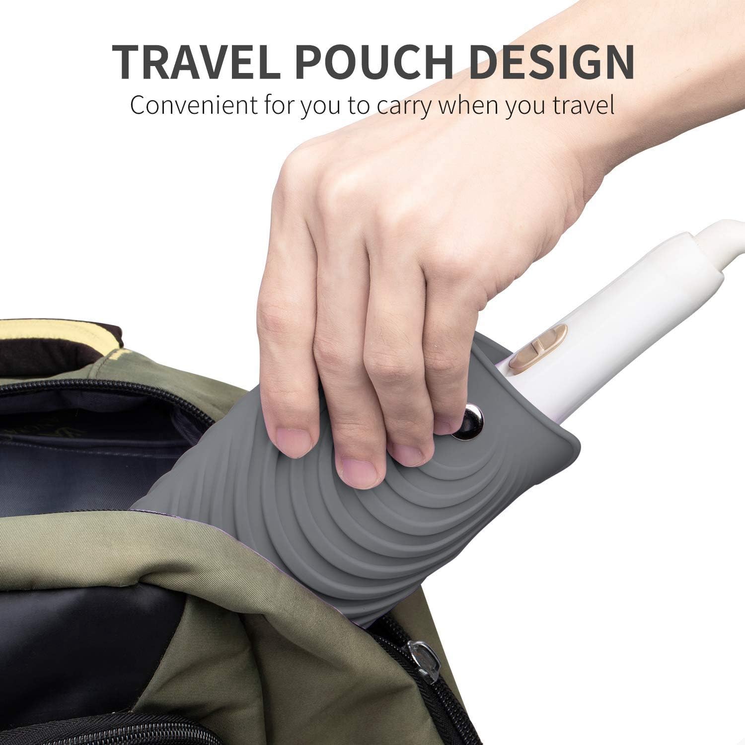 Sac à lisser gris : support de tapis résistant à la chaleur pour coiffeurs professionnels – Image 6