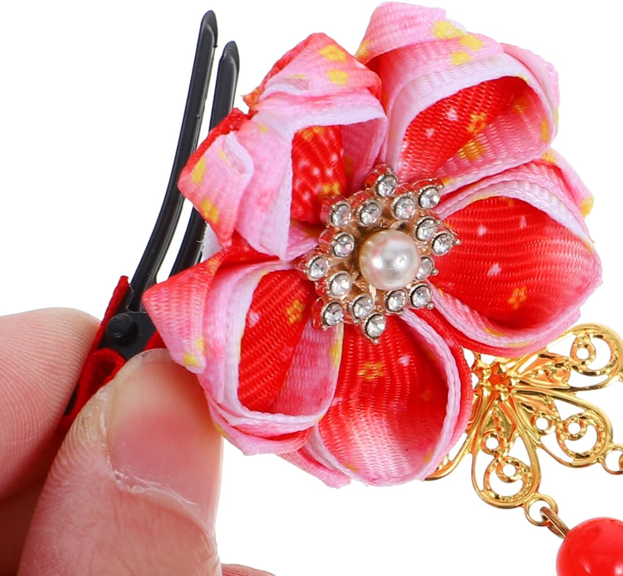 Kimono : pince à cheveux kanzashi pour filles, élégance et style floral – Image 6