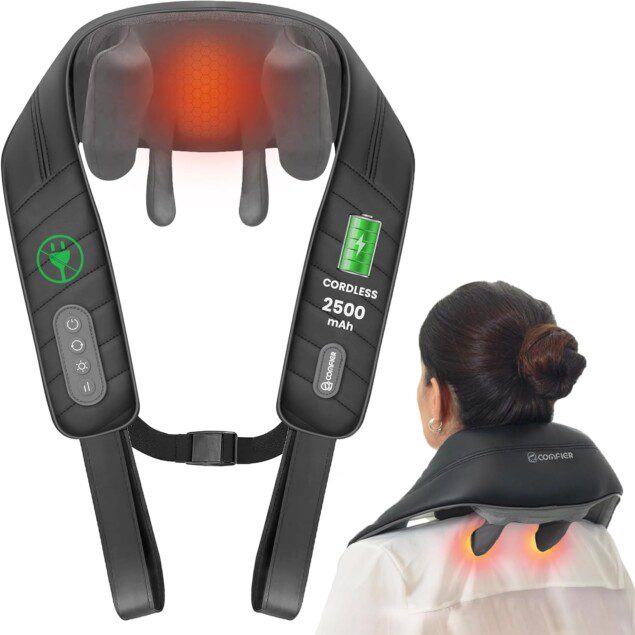 Masseur cervical shiatsu 4D : le confort ultime pour le dos, le cou et les épaules  Découvrez notre appareil de massage électrique rechargeable, idéal pour hommes et femmes, et profitez d'un moment de détente avec fonction chauffage