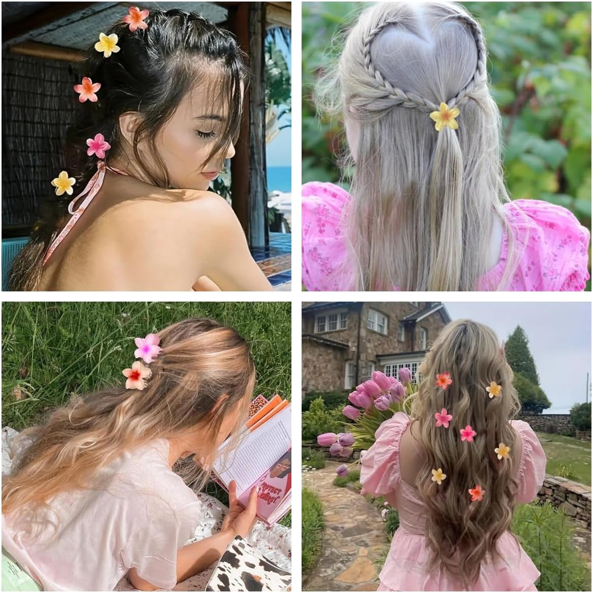 Pinces à cheveux fleur : 6 pièces antidérapantes pour femmes et filles, élégance et maintien parfait – Image 6