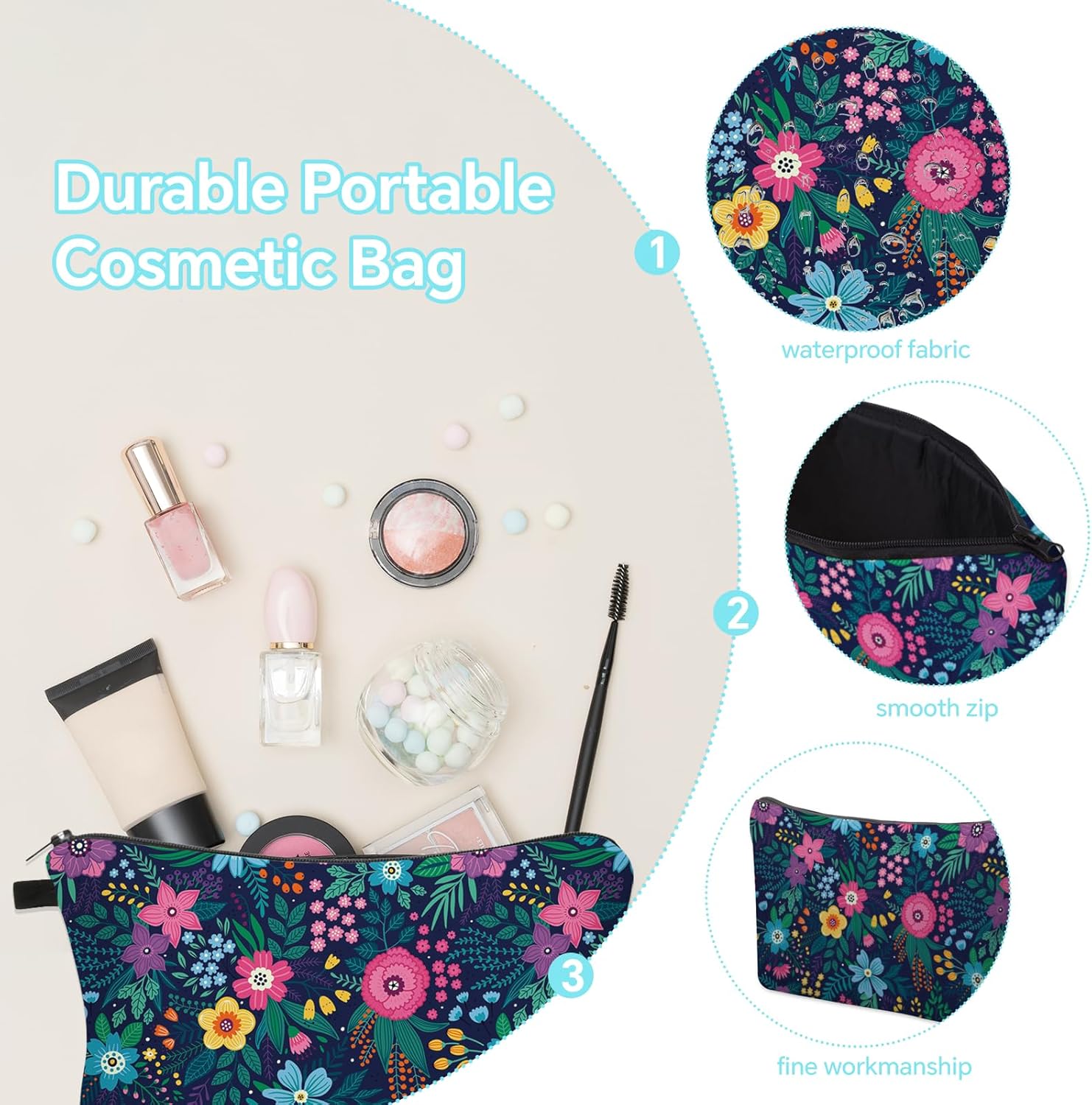 Trousse de maquillage élégante pour femme : le rangement multifonctionnel idéal pour vos cosmétiques – Image 3