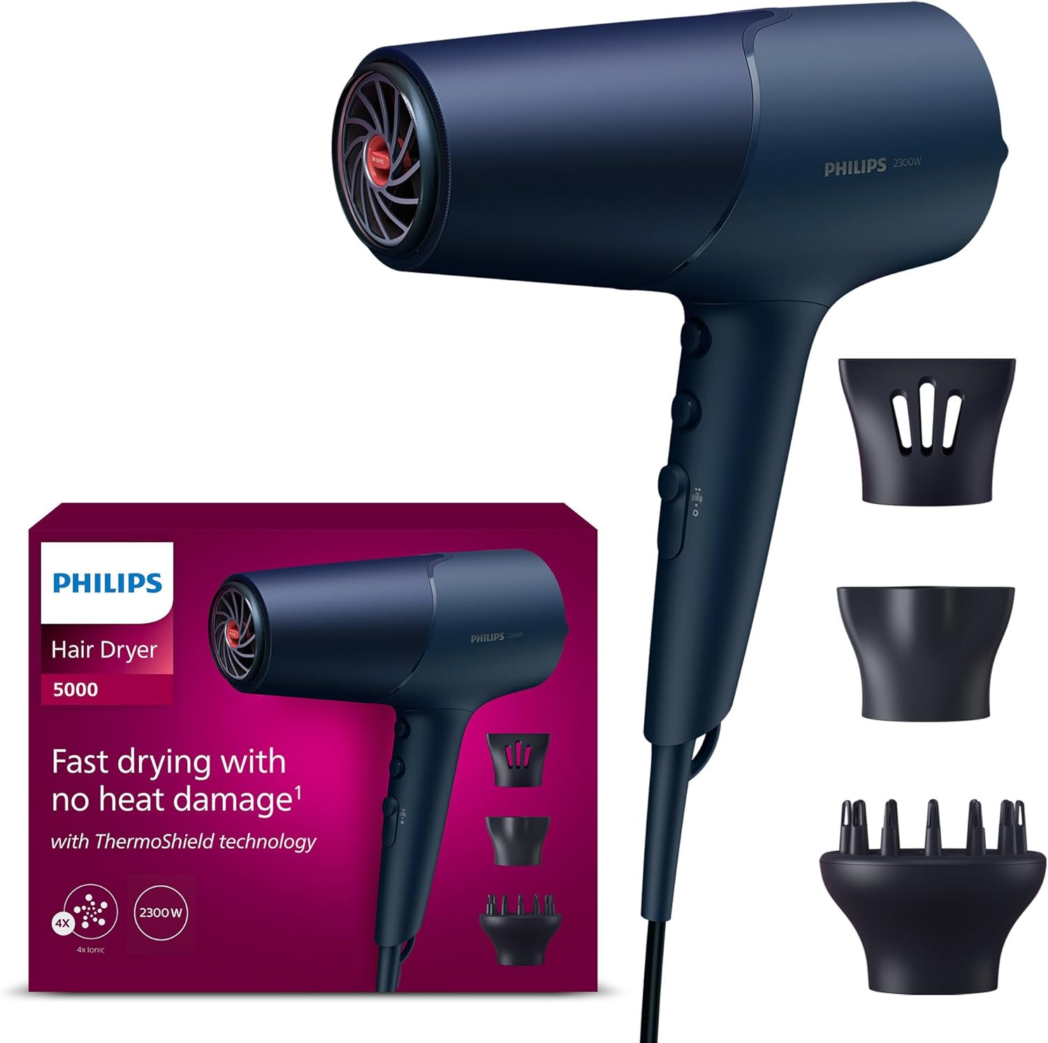 Sèche-cheveux ionique Philips 5000 Series : performance optimale pour un coiffage parfait 

Découvrez la technologie ThermoShield pour protéger vos cheveux tout en les stylisant