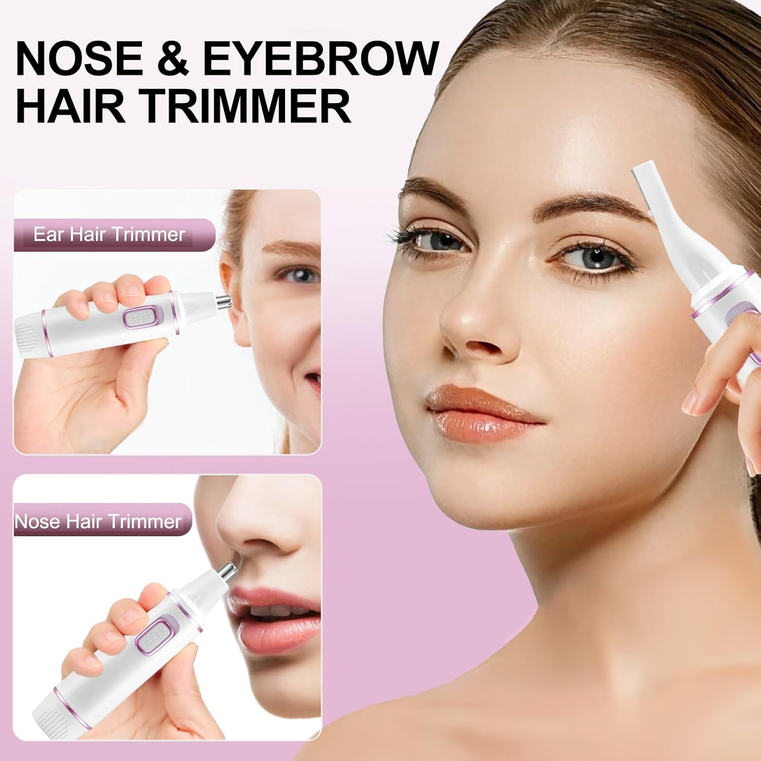 Tondeuse nez professionnelle 2-en-1 : soin sans douleur pour hommes Découvrez notre tondeuse nez et oreilles multifonction, lavable et étanche pour un entretien facile et agréable – Image 2