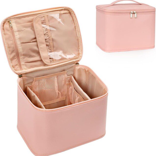 Grande trousse de maquillage de voyage pour femme : élégance et praticité pour vos déplacements en beauté