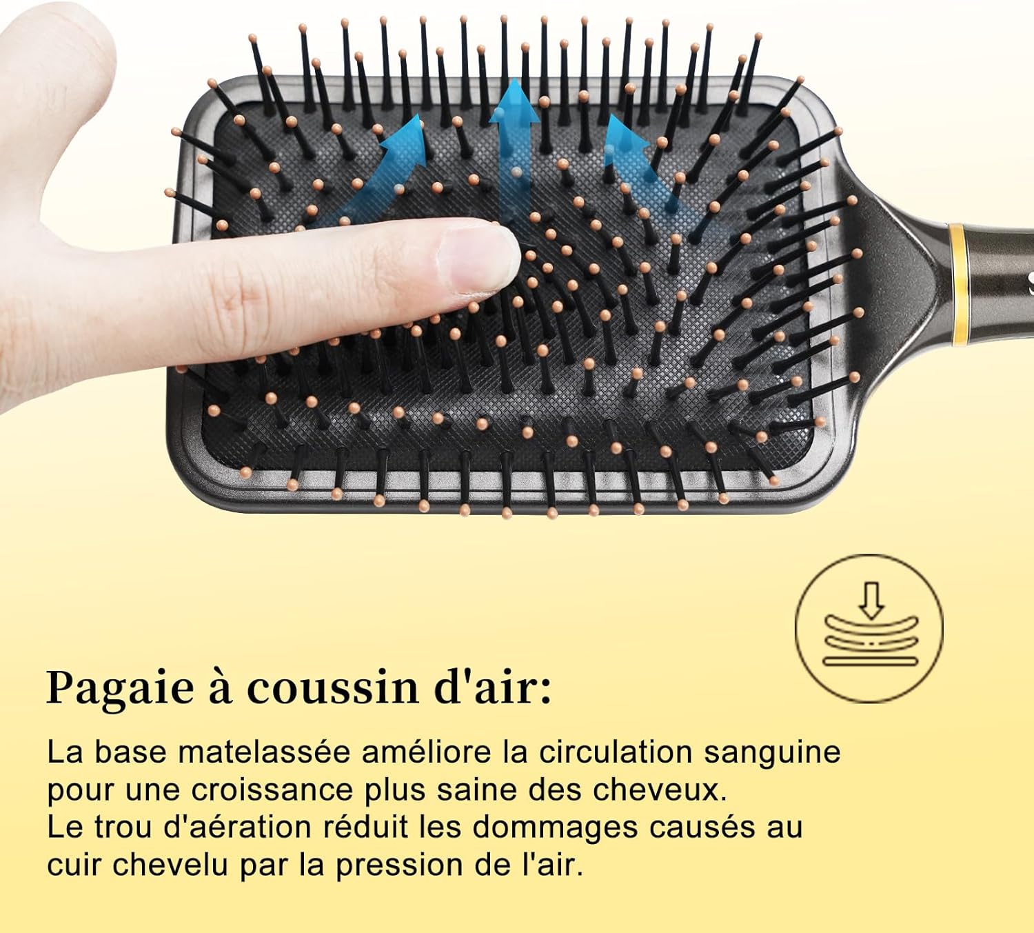 Brosse démêlante SHINLEA : l'alliée parfaite pour les femmes souhaitant un brushing lissant sans emmêlement ni casse – Image 4