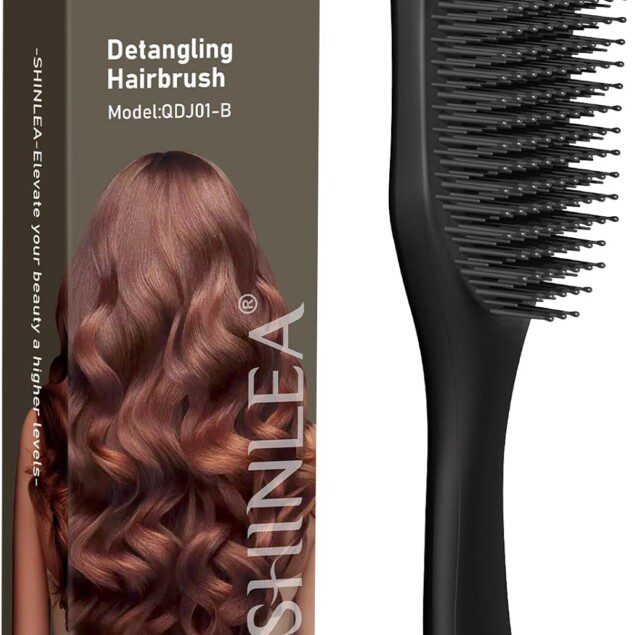 Brosse démêlante ultime pour cheveux mouillés et secs : réduisez la casse et éliminez les nœuds facilement