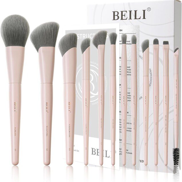 Pinceaux de maquillage rose végétalien : le lot idéal pour les passionnées de beauté