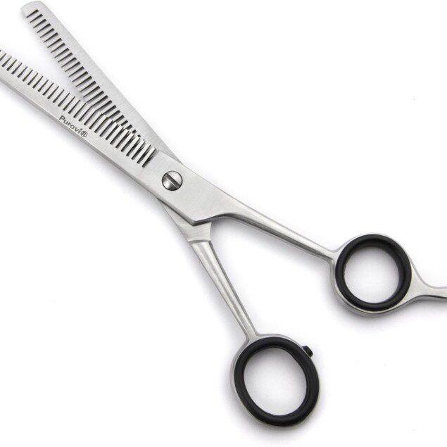Ciseaux de coiffure professionnels : l'outil idéal pour les coiffeurs droitier Des ciseaux désépaississants en acier inoxydable pour un résultat impeccable